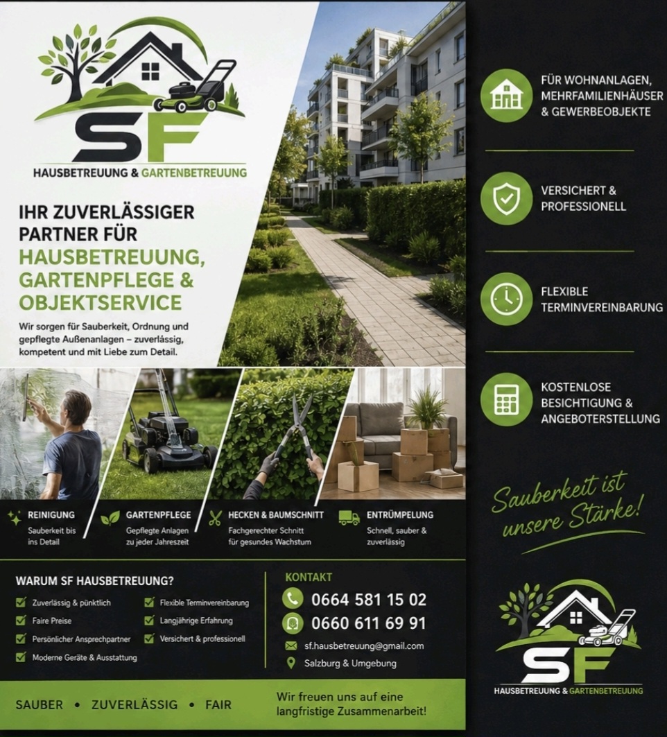 Logo von SF Hausbetreuung Gartenbetreuung Shpetim Rrahimi